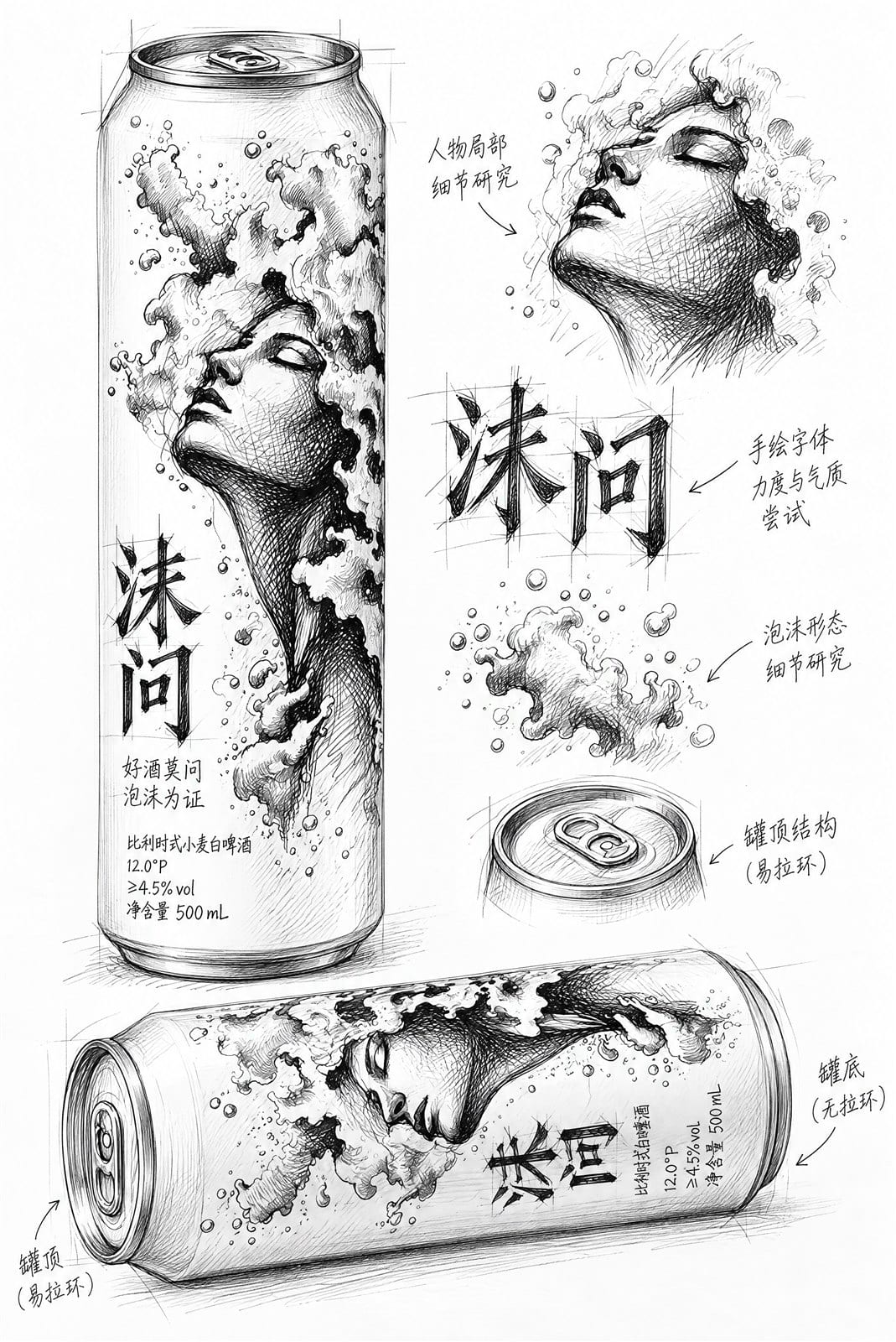 沫问啤酒概念草图